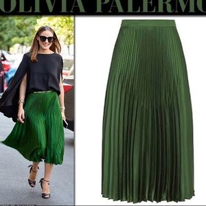 vince chevron pleated midi dress